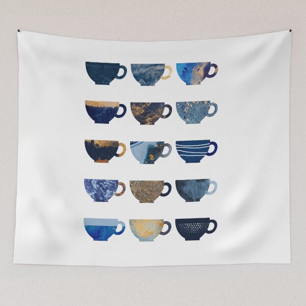 Item preview, Pretty Blue Art Cups designed and sold by millamix.