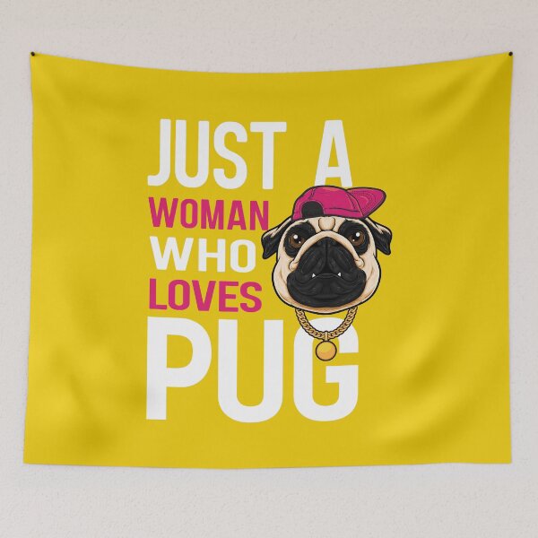 Item preview, Just A Woman Who Loves Pug designed and sold by fantasyy.