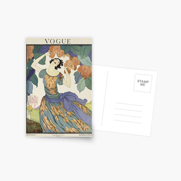 vintage vogue cover - feb 1923 Postcard