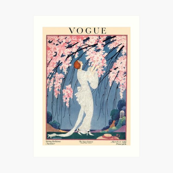 vintage vogue cover - 1918 Art Print
