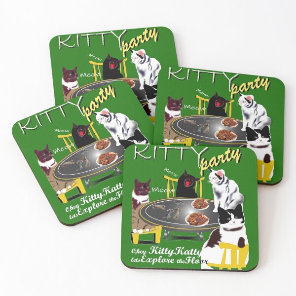 Item preview, Kitty Party with Kitties designed and sold by SueSakpal.