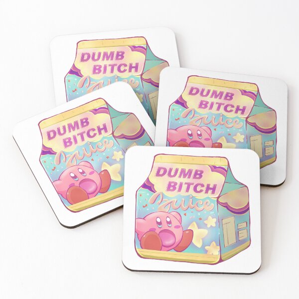 Kirby Dumb Bitch Juice Box Posavasos (lote de 4)