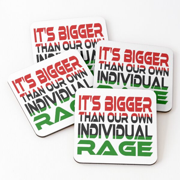 Item preview, It's Bigger Than Our Own Individual Rage Idium Series (Red, Black, Green) designed and sold by Carbon-Fibre Media.