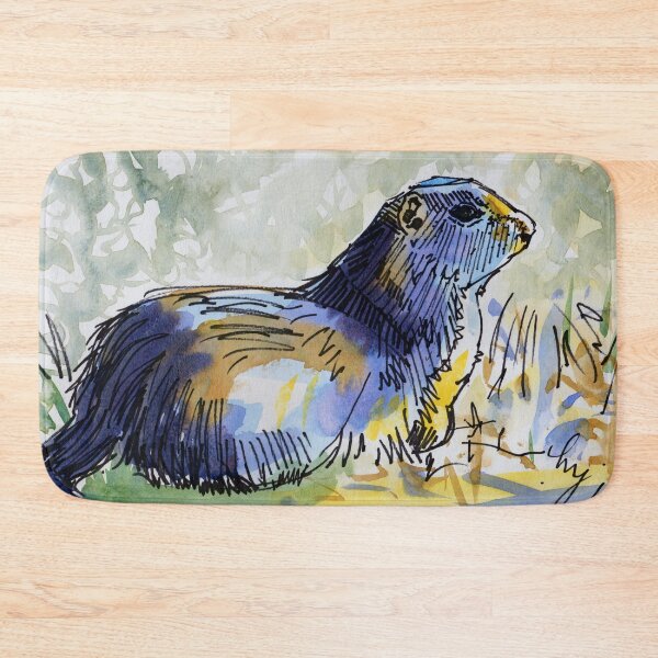 Item preview, Uinta ground squirrel colorful watercolor line and wash painting designed and sold by MikeJory.