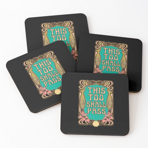Item preview, This Too Shall Pass Inspirational Quote Art Deco  designed and sold by funnytshirtemp.