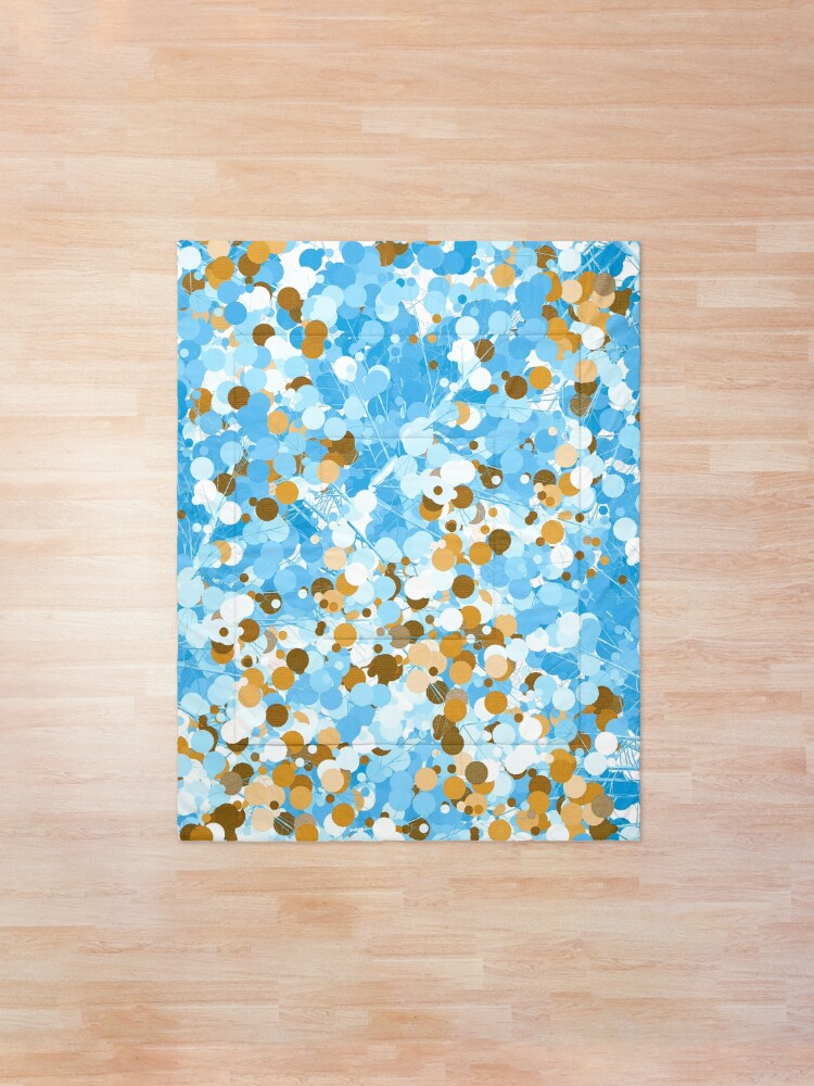 Alternate view of Gold Blue Abstract Dotted Tree Comforter