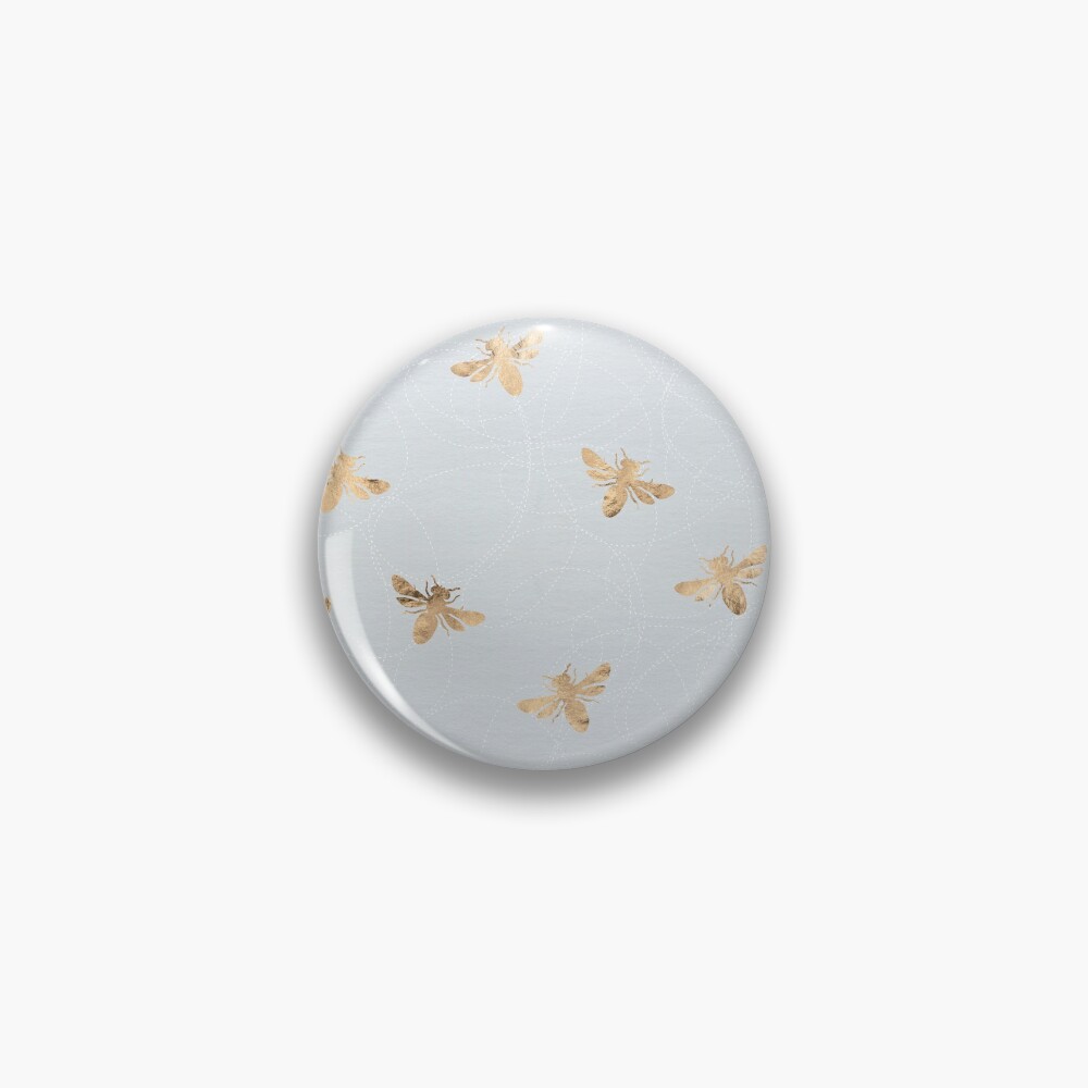 Rose Gold Bees Pattern Pin