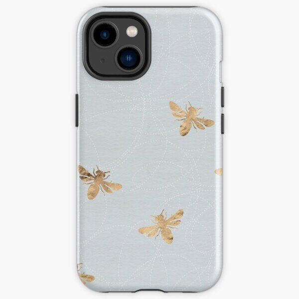  Bee Pattern Rose Gold iPhone Tough Case