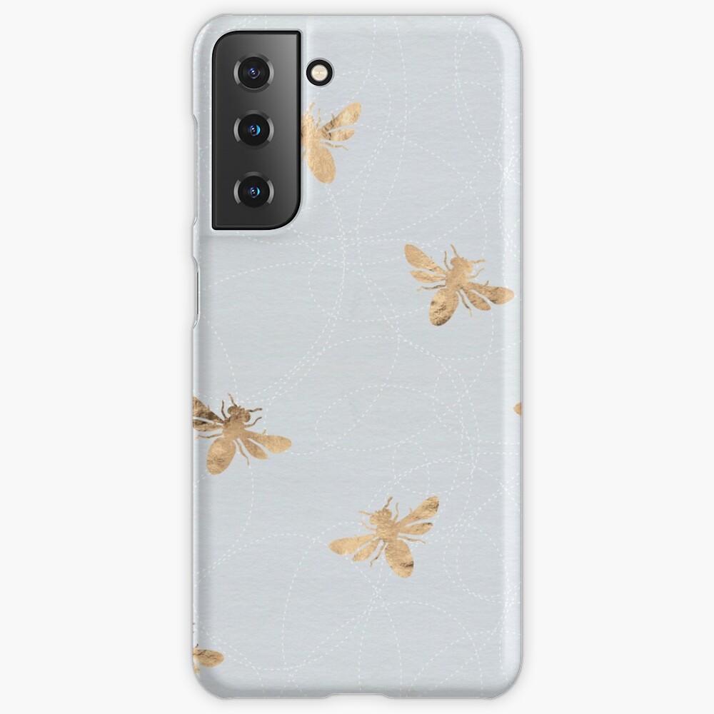 Rose Gold Bees Pattern Case & Skin for Samsung Galaxy
