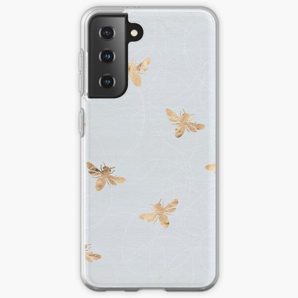 Rose Gold Bees Pattern Samsung Galaxy Soft Case