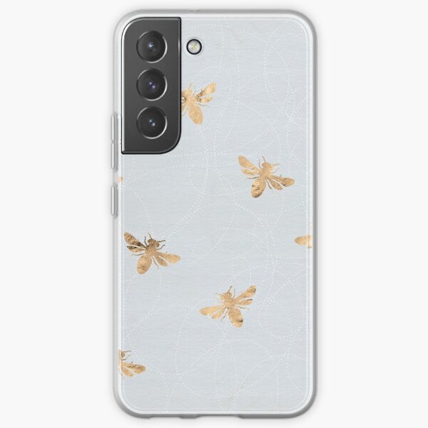 Bee Pattern Rose Gold Samsung Galaxy Soft Case