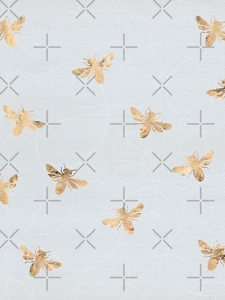 Rose Gold Bees Pattern by depresident