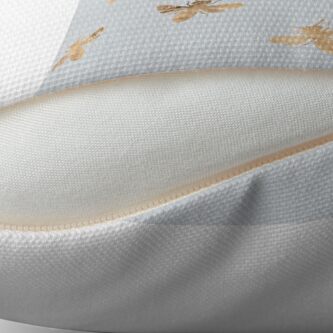 Alternate view of Rose Gold Bees Pattern Throw Pillow