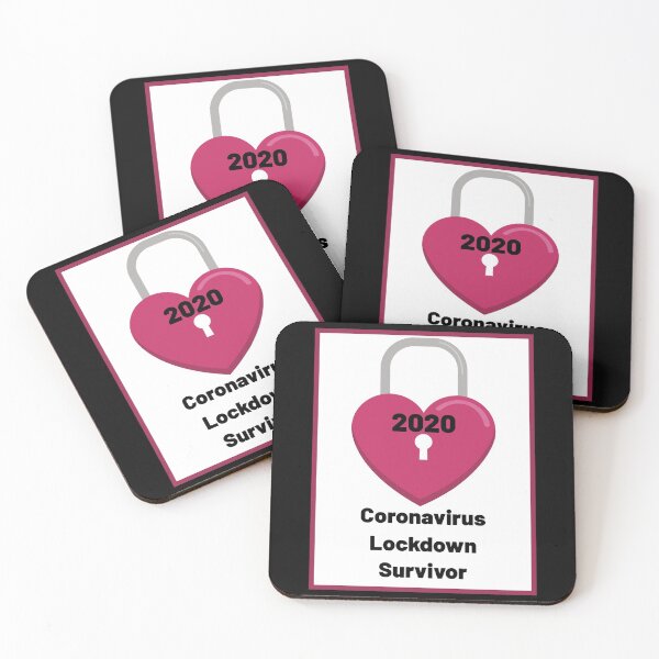Item preview, A pink heart-shaped lock with the words Coronavirus Lockdown Survivor 2020  designed and sold by AnnaBBS.