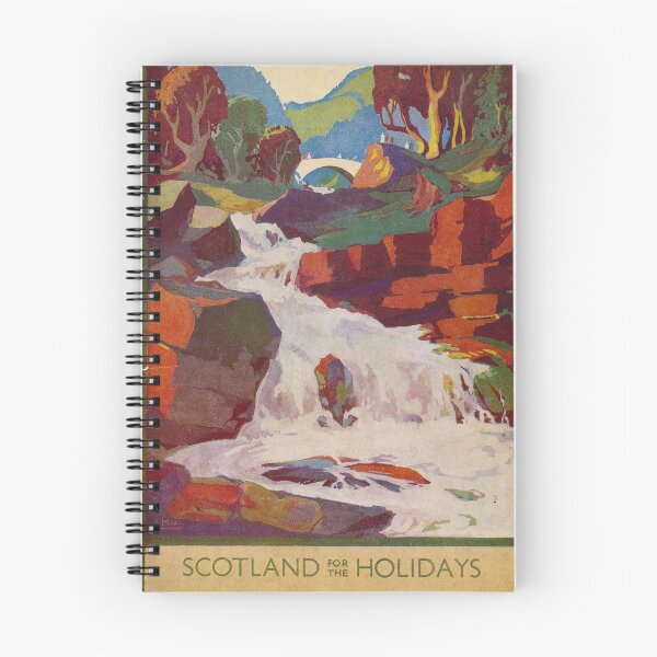 Item preview, Scotland for the Holidays vintage travel poster designed and sold by stickart-marek.