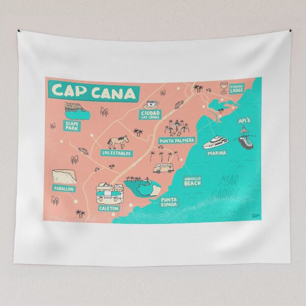 Item preview, Cap Cana Map designed and sold by Gabba Delgado.