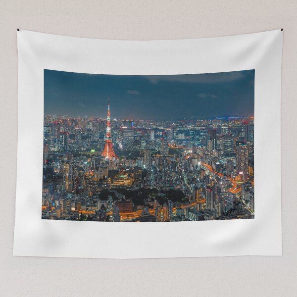 Item preview, Classic Tokyo Skyline at Night with Tokyo Tower designed and sold by Jordan McChesney.