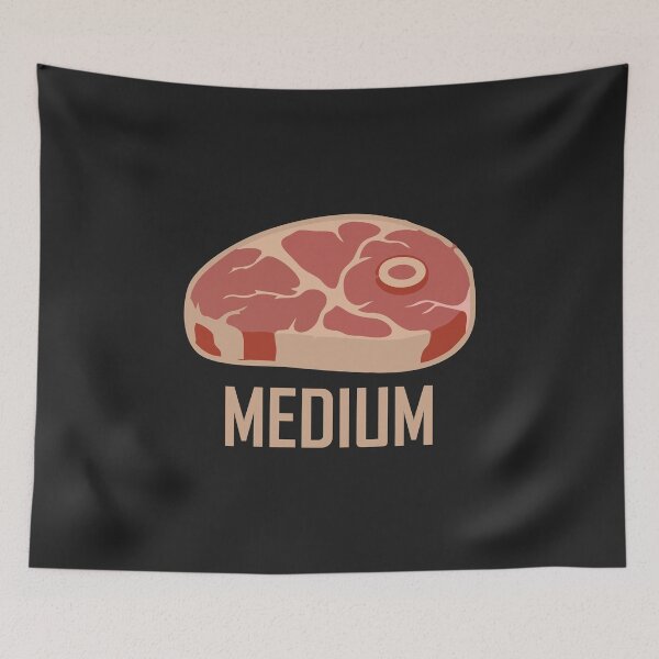 Item preview, Medium steak bbq matching food meat eater grilling gift designed and sold by hadleydesigns.