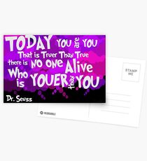 Dr. Seuss Youer Than You Postcards