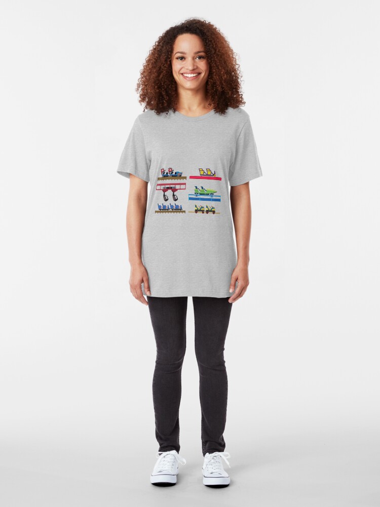 Alternate view of Kentucky Kingdom Coaster Cars Slim Fit T-Shirt