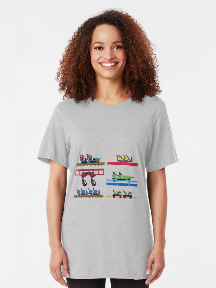 Alternate view of Kentucky Kingdom Coaster Cars Slim Fit T-Shirt