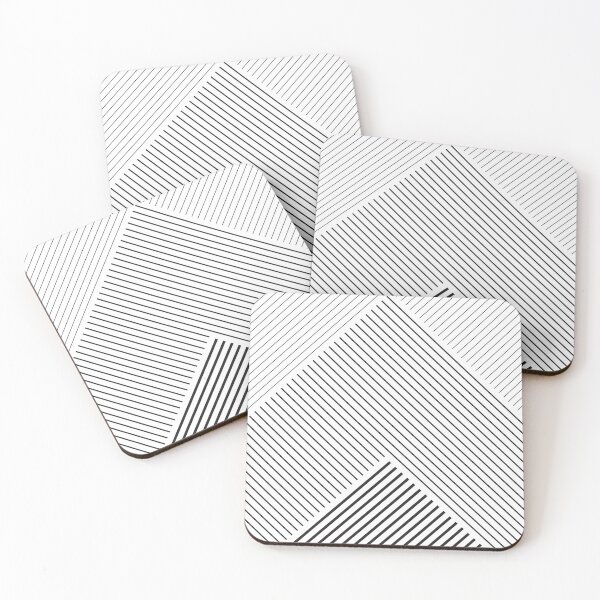 Item preview, Geometric Black and White Line Pattern designed and sold by millamix.