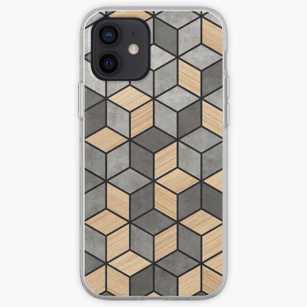 Concrete and Wood Cubes iPhone Soft Case