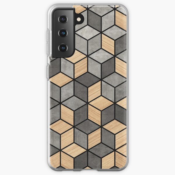 Concrete and Wood Cubes Samsung Galaxy Soft Case