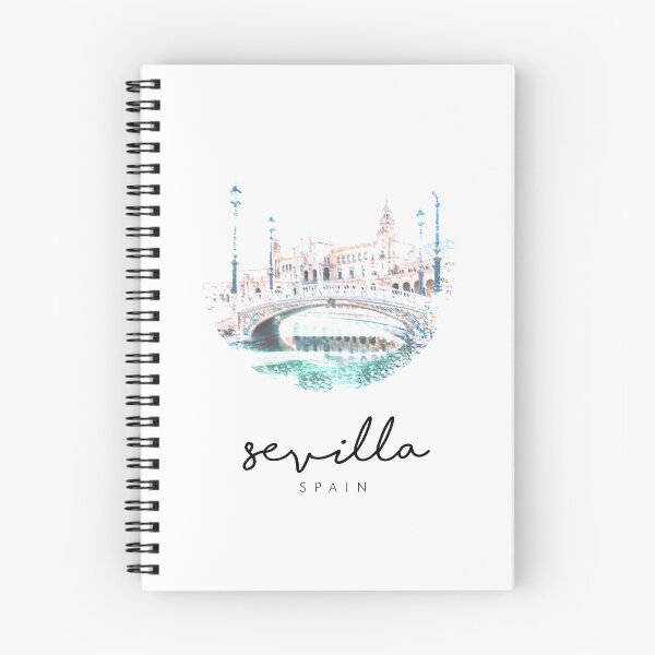 Artikelvorschau, Sevilla Circle Plaza España Zeichnung Aquarell handgemacht entworfen und verkauft von Tropical Blood.