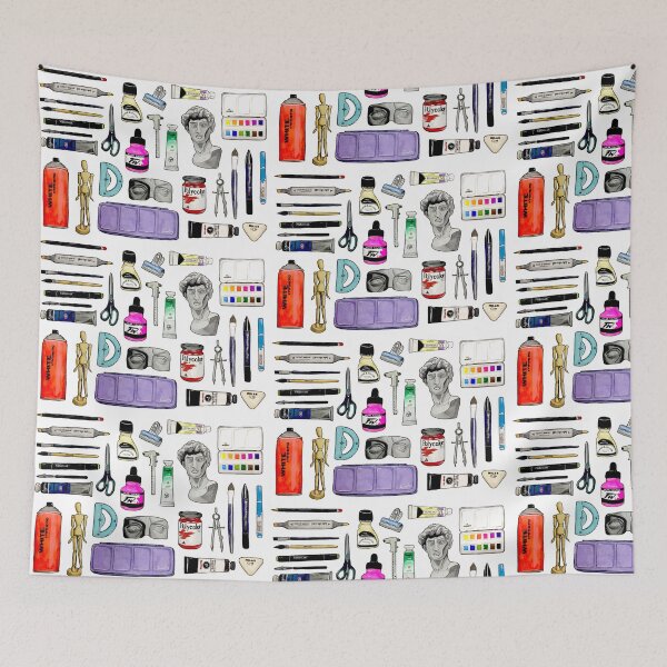 Item preview, Artists materials. art materials. watercolor illustration designed and sold by lara-kaluga.