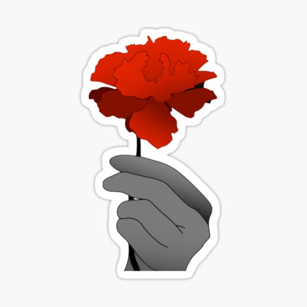 Hadestown Red Flower Stickers | Redbubble