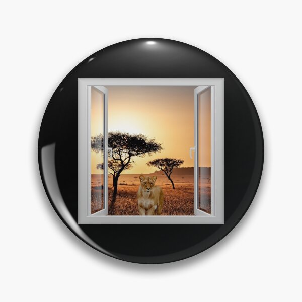 Item preview, Lioness looking in. Window illusion. designed and sold by MindTravel.