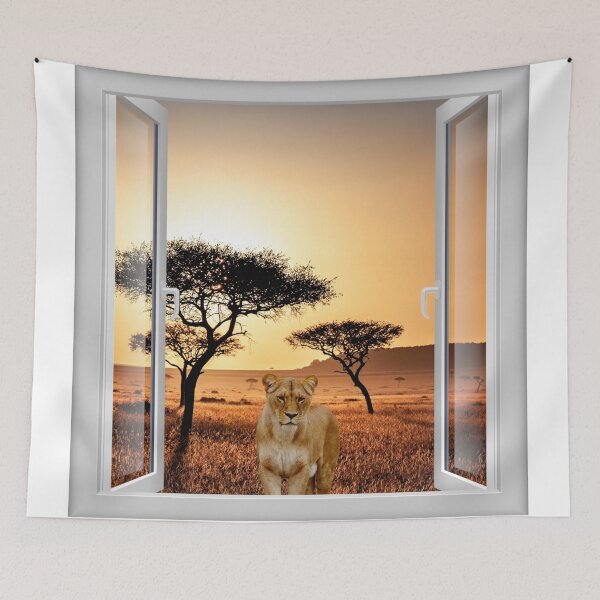 Item preview, Lioness looking in. Window illusion. designed and sold by MindTravel.