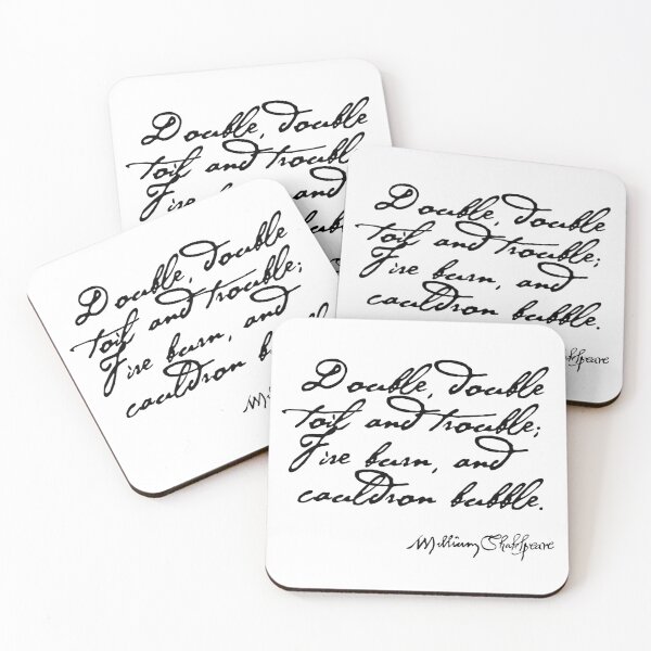 Item preview, Double, double, toil and trouble Macbeth Shakespeare Quote designed and sold by Styled Vintage.