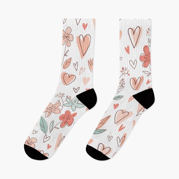 Item preview, Heart and Flowers Pattern designed and sold by WhataCuteTee.