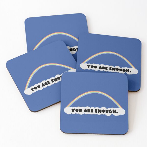 Item preview, Rainbow Positivity: Enough (Black Text)  designed and sold by SimplyPride.