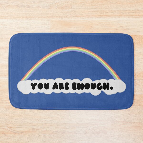 Item preview, Rainbow Positivity: Enough (Black Text)  designed and sold by SimplyPride.