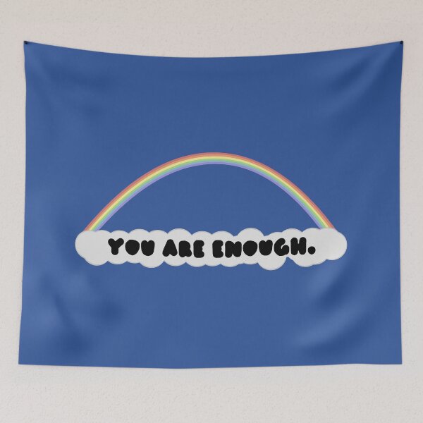 Item preview, Rainbow Positivity: Enough (Black Text)  designed and sold by SimplyPride.