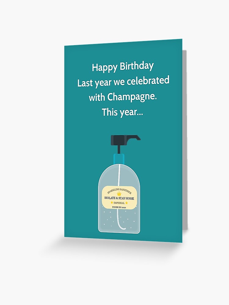 Funny Birthday Coronavirus Card Quarantine Greeting Card By Dickensink Redbubble