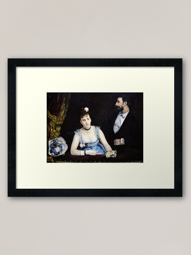 "Eva Gonzalès A Box at the Theatre des Italiens" Framed Art Print for