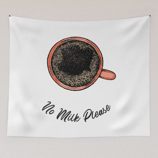 Item preview, No Milk Please Coffee Espresso Fan designed and sold by RareLoot19.