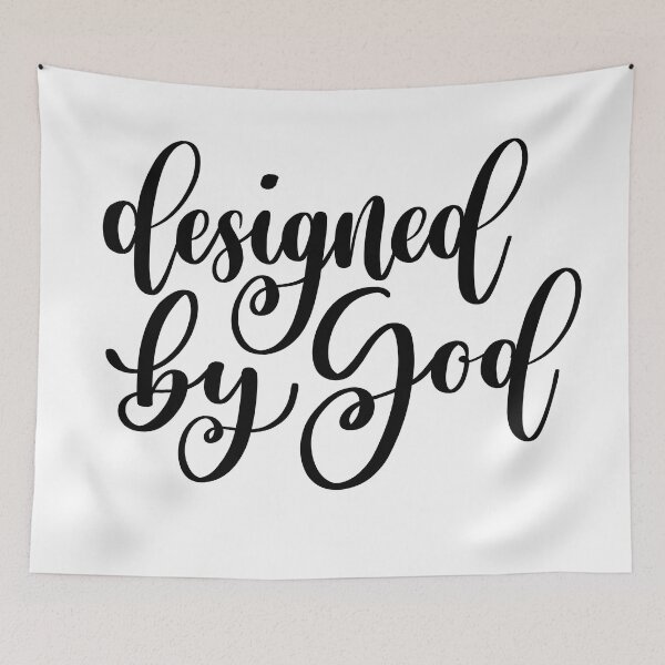 Item preview, Designed by God lettering black and white designed and sold by PearlOfGod.