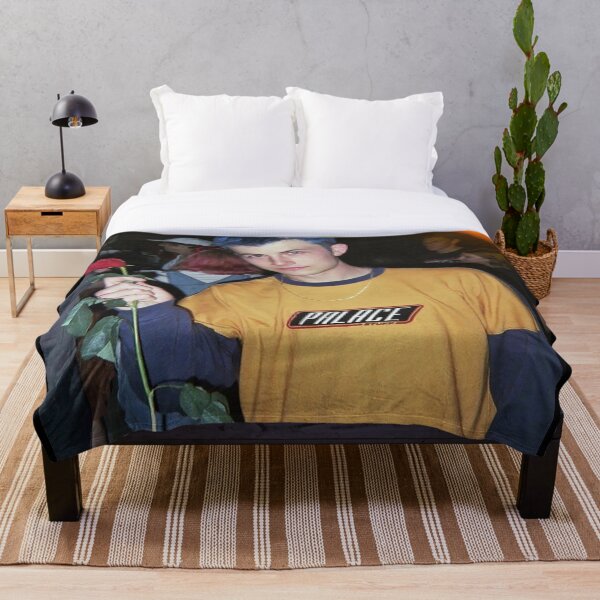 Dylan Minnette Rose Poster Throw Blanket