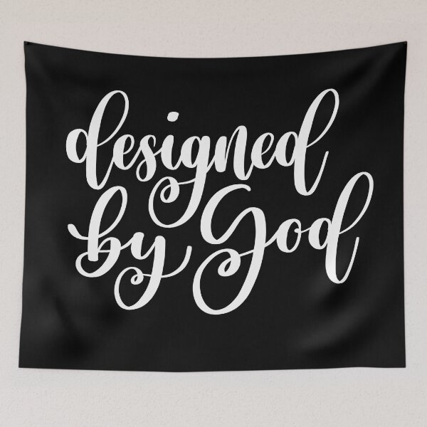 Item preview, Designed by God lettering white on black designed and sold by PearlOfGod.