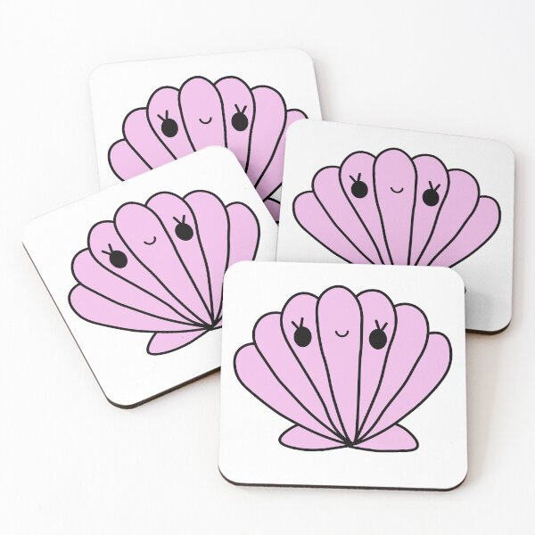 Item preview, Kawaii Shell in Pink Cute Beachy Design  designed and sold by mariekawaii.