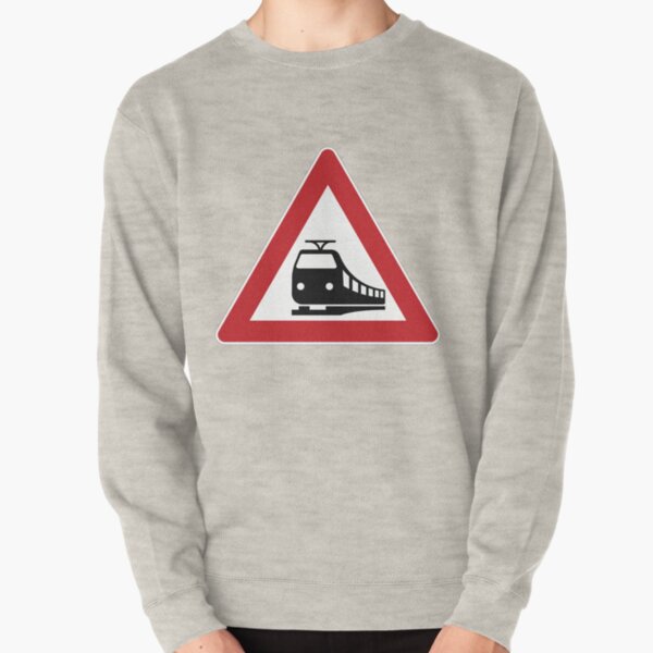Unrestricted level crossing traffic sign Pullover Sweatshirt