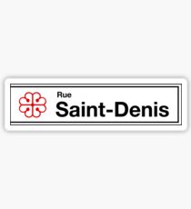 Rue Saint-Denis, Montreal Street Sign, Canada Sticker