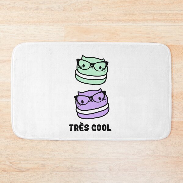 Item preview, Kawaii Cats with Glasses Macaron Shirt that says "Tres Cool" designed and sold by mariekawaii.