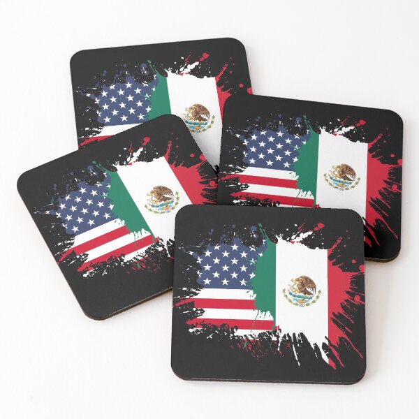 Item preview, FLAG BLOTS USA MEXICO designed and sold by designdistiller.