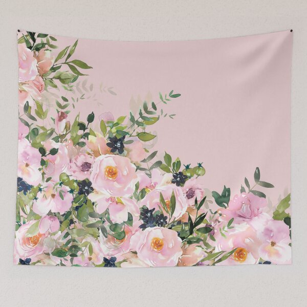 Item preview, Boho, Floral Watercolor, Pink Roses designed and sold by meggydesigns.